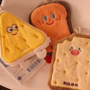 可爱擦手巾挂式吸水加厚卫生间卡通